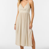 Annalisa Solid Midi Dress