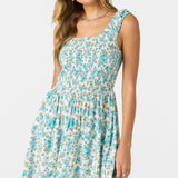 Adelle Coastal Floral Mini Dress