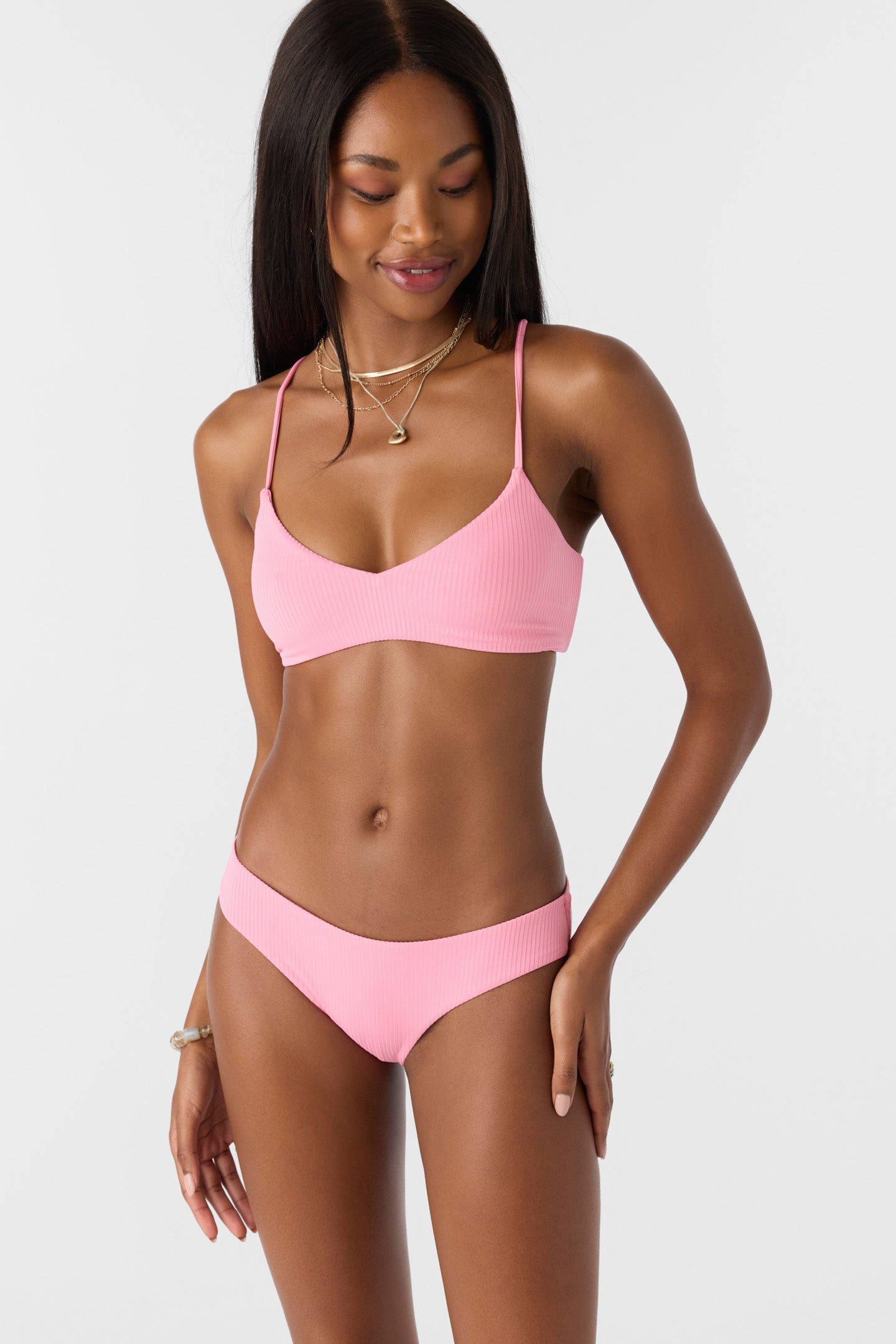 Saltwater Solids Rib Blue Lagoon Full Bottoms - Sachet Pink | O'Neill