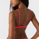 Saltwater Solids Rib Seaside Triangle Top