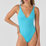 Saltwater Solids Rib Edgewater One-Piece