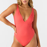 Saltwater Solids Rib Edgewater One-Piece