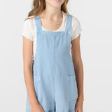Girl's Starlette Faded Denim Overalls
