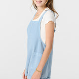 Girl's Starlette Faded Denim Overalls