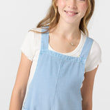 Girl's Starlette Faded Denim Overalls