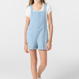 Girl's Starlette Faded Denim Overalls