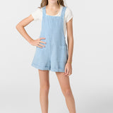 Girl's Starlette Faded Denim Overalls