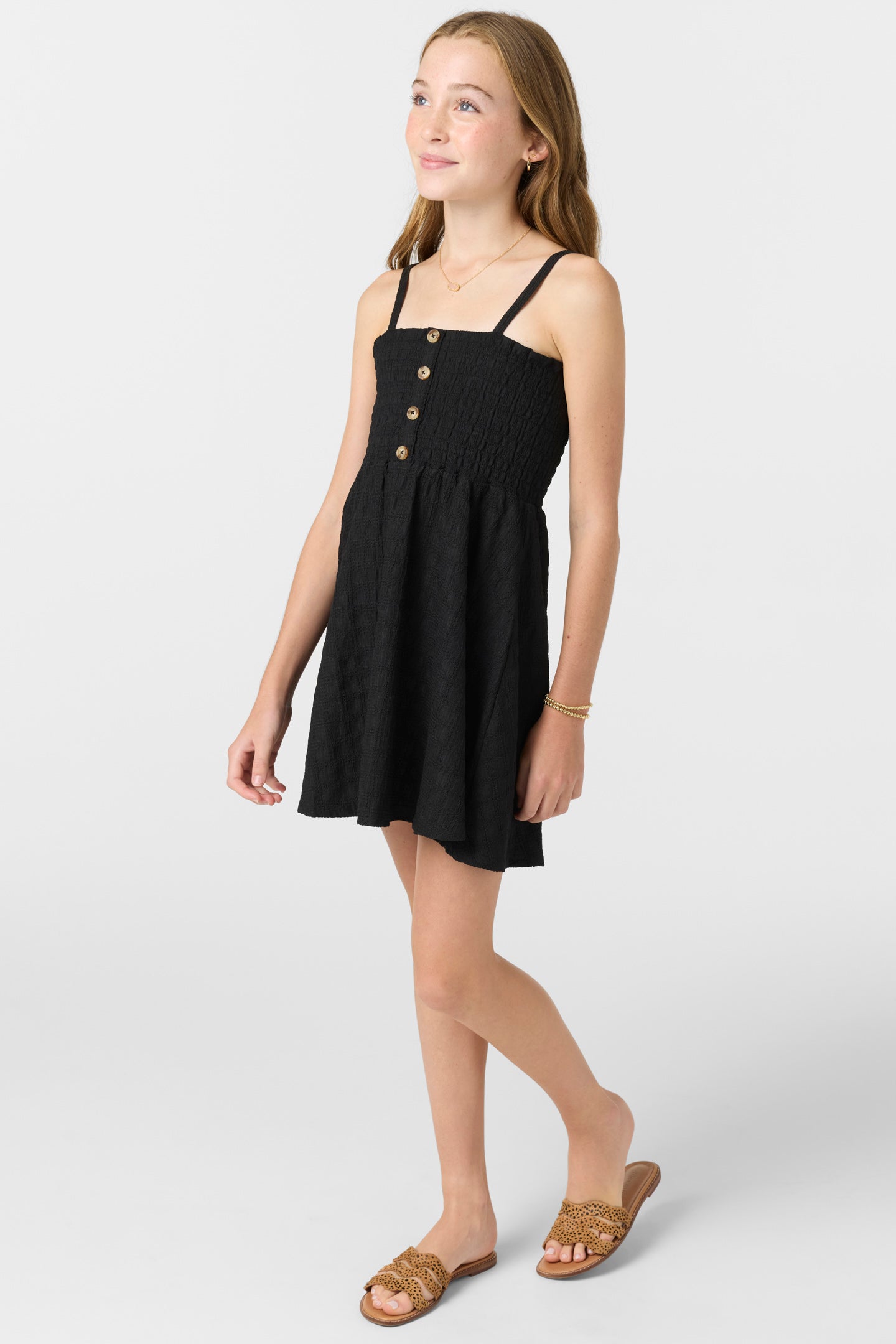 Girl's Shaena Short Dress - Black