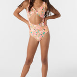 Girl's Kelly Floral Twisted One-Piece