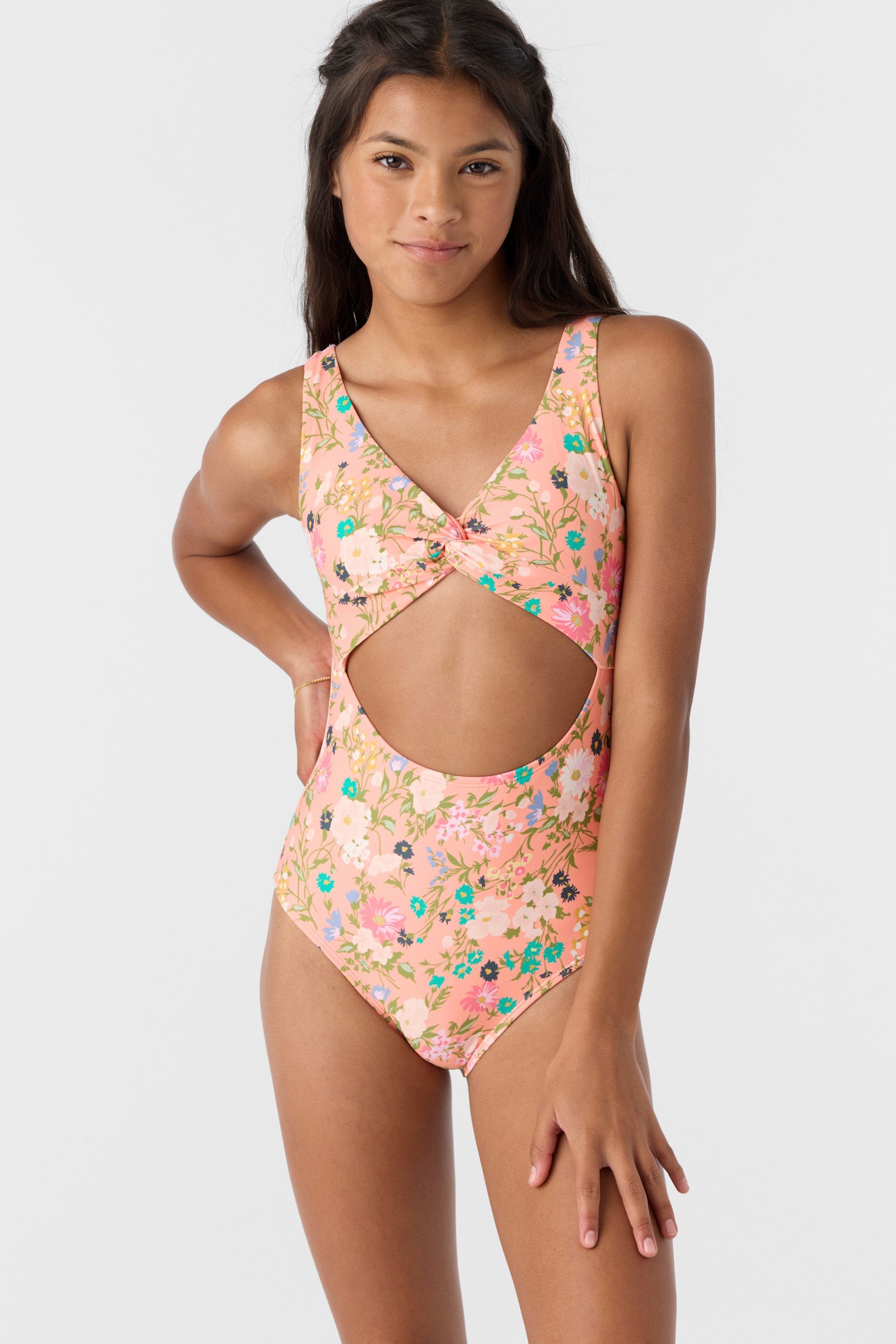 ワンピース Spiral frill flower long onepiece Sheer A-line onepiece｜LE'RURE