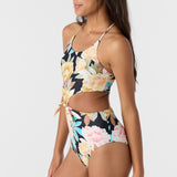 Girl's Mikah Floral Knot Front One-Piece