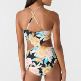 Girl's Mikah Floral Knot Front One-Piece