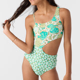 Girl's Shell Abstract Asymm One-Piece