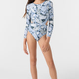 Girl's Palmetto Tropical Cut Out Surf Suit