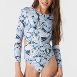 Girl's Palmetto Tropical Cut Out Surf Suit