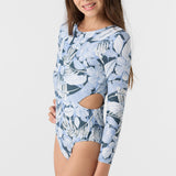 Girl's Palmetto Tropical Cut Out Surf Suit