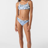 Girl's Palmetto Floral Stripe Tie Back Bralette Set