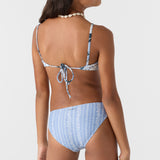 Girl's Palmetto Floral Stripe Tie Back Bralette Set