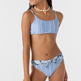 Girl's Palmetto Floral Stripe Tie Back Bralette Set