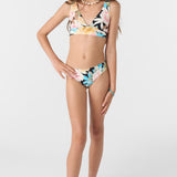 Girl's Mikah Floral Fixed Bralette Set