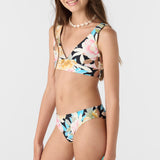 Girl's Mikah Floral Fixed Bralette Set