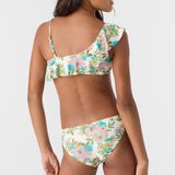 Girl's Cara Floral Asymm Ruffle Bralette Top Set