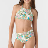 Girl's Cara Floral Braided High Neck Set