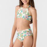 Girl's Cara Floral Braided High Neck Set