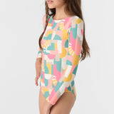 Girl's Lisbon Geo Twist Back Surf Suit