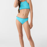 Girl's Dawnbreak Rib Hi-Neck Ruffle Edge Set