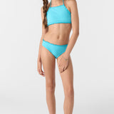 Girl's Dawnbreak Rib Hi-Neck Ruffle Edge Set