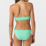 Girl's Dawnbreak Rib Hi-Neck Ruffle Edge Set High Neck Top Set