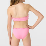 Girl's Dawnbreak Rib Hi-Neck Ruffle Edge Set High Neck Top Set