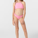 Girl's Dawnbreak Rib Hi-Neck Ruffle Edge Set High Neck Top Set