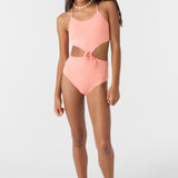 Girl's Dawnbreak Rib Knot Front One-Piece