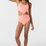 Girl's Dawnbreak Rib Knot Front One-Piece