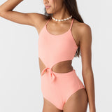 Girl's Dawnbreak Rib Knot Front One-Piece