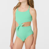 Girl's Dawnbreak Rib Knot Front One-Piece