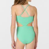 Girl's Dawnbreak Rib Knot Front One-Piece