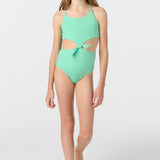 Girl's Dawnbreak Rib Knot Front One-Piece