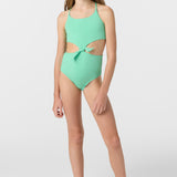 Girl's Dawnbreak Rib Knot Front One-Piece