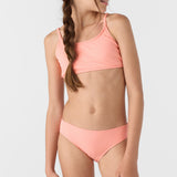 Girl's Dawnbreak Rib Tie Back Bralette Set