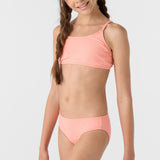 Girl's Dawnbreak Rib Tie Back Bralette Set