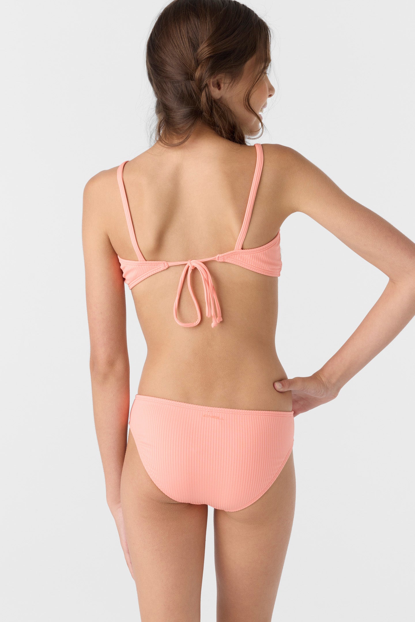 Girl's Dawnbreak Rib Tie Back Bralette Top Set - Desert Flower | O
