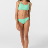 Girl's Dawnbreak Rib Tie Back Bralette Top Set