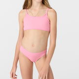 Girl's Dawnbreak Rib Tie Back Bralette Top Set