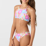 Girl's Nightfall Ruffle Edge High Neck Set