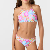 Girl's Nightfall Ruffle Edge High Neck Set