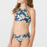 Girl's Melody Floral Strappy High Neck Set