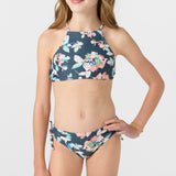 Girl's Melody Floral Strappy High Neck Set